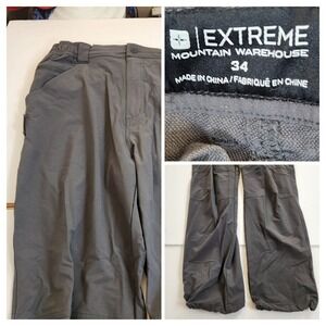 Mountain Warehouse Extreme Men's Grey 4 Way Stretch Trousers Pants Size 34